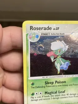 Pokemon TCG Roserade Holo Rare Secret Wonders 17/132 LP 🔥HOLO BLEED+SWIRL🔥 - Image 5