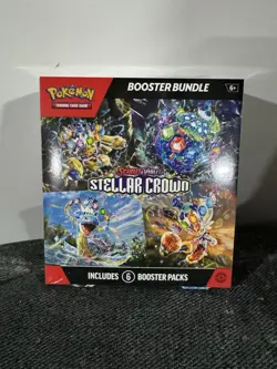 Pokemon TCG Stellar Crown Booster Bundle (6 Booster Packs) New Factory Sealed - Image 1