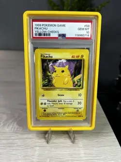 ⚡1999 Pokemon Base Set Pikachu Yellow Cheeks PSA 10 Gem Mint⚡ - Image 1