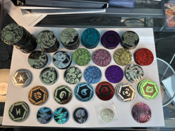 Large Pokemon TCG Character Coin Lot - 138 Coins - Charizard Mewtwo Lugia - Image 1