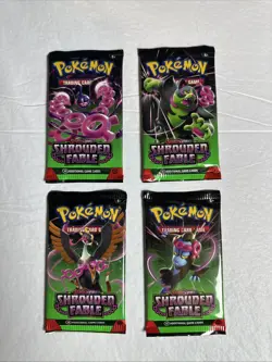 4 x Shrouded Fable Scarlet & Violet Pokemon TCG Sealed Booster Packs - Art Set - Image 1