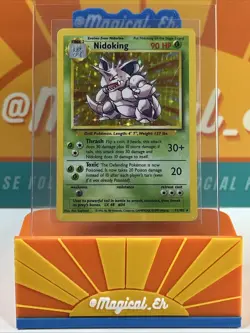 Nidoking #11 Holo Rare Base Set Unlimited Pokemon TCG 1999 MP - Image 1