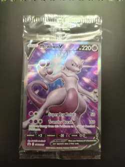 SEALED Mewtwo V SWSH229 Black Star Promo Full Art Holo Pokemon GO TCG 2022 NM - Image 1
