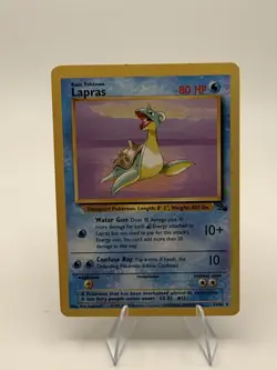 Pokemon TCG Lapras 25/62 Fossil Unlimited Non-Holo Rare 1999 - Image 1