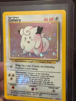 Pokemon TCG Clefairy Base Set 5/102 Holo Unlimited Holo Rare LP - Image 2