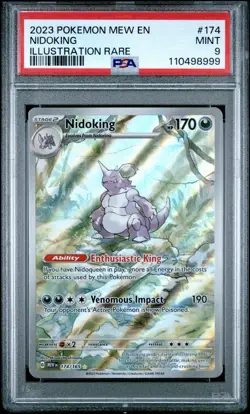 2023 Pokemon SV 151 MEW EN Nidoking #174/165 PSA 9 MINT - Image 1