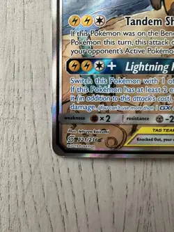 Pokemon Raichu & Alolan Raichu GX TAG TEAM Full Art Holo 221/236 Sm-Unified Min. - Image 5