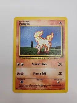 Ponyta Base Set 1999 60/102 Pokemon TCG LP Vtg - Image 1