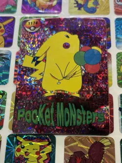 Pokemon Vintage Pocket Monsters Vending HOLO Prism Sticker 1999 Bandai Nintendo - Image 3