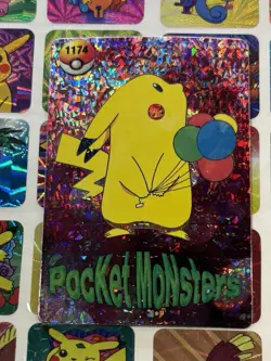 Pokemon Vintage Pocket Monsters Vending HOLO Prism Sticker 1999 Bandai Nintendo - Image 4