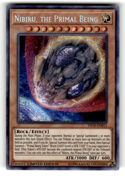 Nibiru, the Primal Being TN19-EN013 Limited Prismatic Secret Rare 2019 Gold Sarc - Image 1