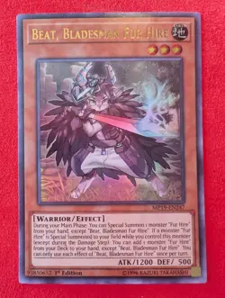 Yugioh Beat, Bladesman Fur Hire MP19-EN247 Ultra Rare 1st Ed NM - Image 1