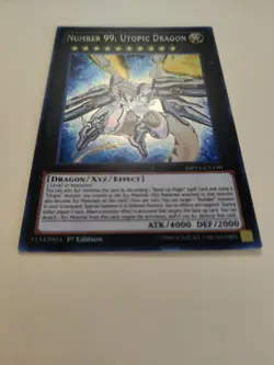 Yugioh Number 99: Utopic Dragon MP15-EN190 Secret Rare 1st Ed VLP - Image 3
