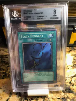 YUGIOH! 2002 Black Pendant MRL-003 Super Rare 1st Edition BGS 8 - Image 1