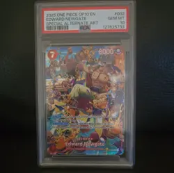 2025 ONE PIECE OP10-ROYAL BLOOD SPECIAL ALTERNATE ART #002 EDWARD NEWGATE PSA 10 - Image 3