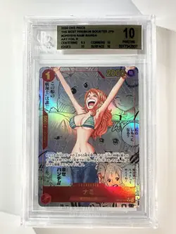 BGS 10 Pristine Nami OP01-016 Manga Alt Art ONE PIECE tcg The Best Japanese PRB - Image 1