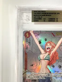 BGS 10 Pristine Nami OP01-016 Manga Alt Art ONE PIECE tcg The Best Japanese PRB - Image 3
