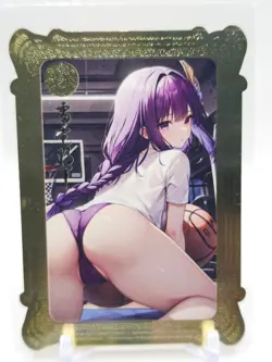 Goddess Story - Gold Metal Waifu Card - Raiden Shogun - Image 1