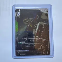 Gundam Card Game Newtype Rising Wing Gundam Zero GD01-024 LR+ Holo Foil - Image 1