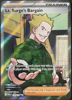 Lt. Surge's Bargain 170/132 Me01: Mega Evolution Holo - Pokemon Card - Image 1