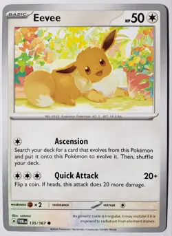 Eevee 135/167 NM / M - Twilight Masquerade Pokemon Card - $2 Combined Shipping - Image 1