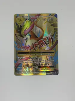 Mega M Pidgeot EX 105/108 Evolutions Full Art Ultra Rare Holo Pokemon Card DMG - Image 1