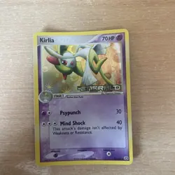 KIRLIA EX Emerald Stamped POKEMON Poke Ball Holo 2005 Trading Card 33/106 - Image 1