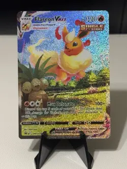 Pokemon TCG Flareon VMAX SWSH Black Star Promo Holo Card SWSH180 - Image 1