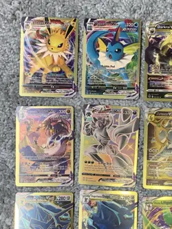 Set of 30 Grimmsnarl, Vaporen, Leafeon & More Gold Foil Fan Art Display Card NM! - Image 2