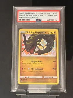 Pokemon TCG Shining Rayquaza Holo Rare Card Shining Legends 56/73 PSA 10 - Image 1