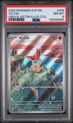 Victini 208 Sv: Scarlet & Violet Promo Cards Holo PSA 8 - Image 1