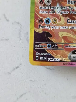 Flareon ex 146/131 Sv: Prismatic Evolutions Holo Pokemon Tcg Card Scarlet Violet - Image 2