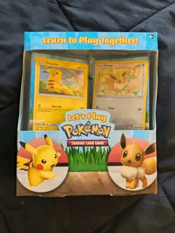 Let's Play Pokemon Pikachu and Eevee Collectible Box W/ 2 Decks Sealed 120 Cards - Image 1