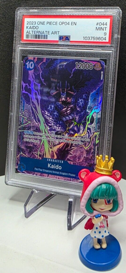 PSA 9 Kaido Alt Art OP04 044 Kingdom Of Intrigue One Piece Card Game English - Image 1