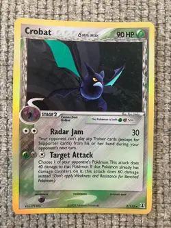 1x NM Never Played Crobat 2/113 Golden HOLO EX Delta Species Pokemon Card - Image 1