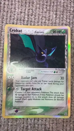 1x NM Never Played Crobat 2/113 Golden HOLO EX Delta Species Pokemon Card - Image 3
