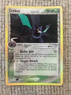 1x NM Never Played Crobat 2/113 Golden HOLO EX Delta Species Pokemon Card - Image 5