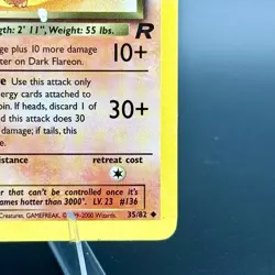 Dark Flareon 35/82 - Unlimited Team Rocket Non Holo WOTC Pokemon Card HP - Image 5