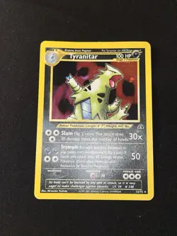 Pokemon TCG Tyranitar Card Neo Discovery 12/75 Unlimited Edition Holo Rare LP/MP - Image 3