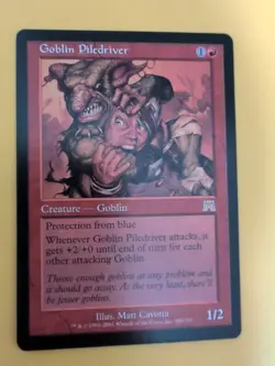 Goblin Piledriver. Magic the Gathering Card. Onslaught. Rare - Image 2