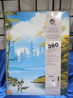 Bob Ross Lakeside Path - 9 Pocket Zip Binder - 360 Cards - Ultra Pro Brand New - Image 1