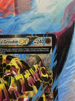 Pokemon Primal Groudon-EX TCG Full Art Ultra Rare Holo Card 151/160 - Image 3