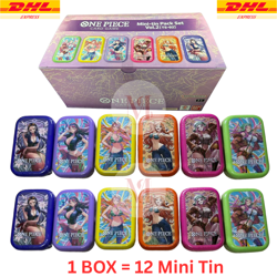 1 BOX One Piece Card Game Mini-tin Pack Set Vol.2 Asian Limited Japanese 12 Tins - Image 1
