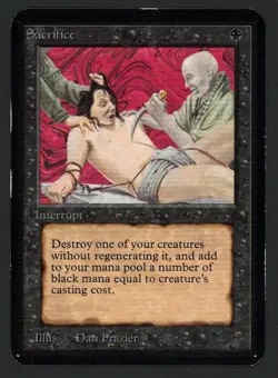 ***Alpha Sacrifice (Moisture Damage)*** MTG Alpha Magic Kid Icarus - Image 1