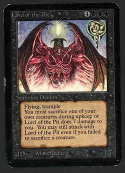 ***Alpha Lord of the Pit*** MTG Alpha Magic Kid Icarus - Image 1