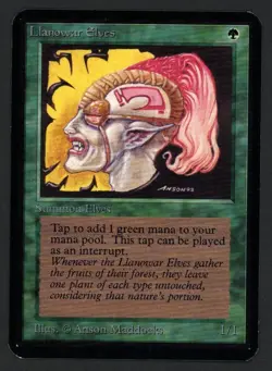 ***Alpha Llanowar Elves*** MTG Alpha Magic Kid Icarus - Image 1