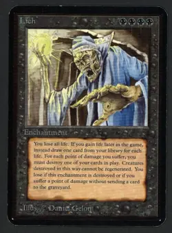 ***Alpha Lich (Corner Bend)*** MTG Alpha Magic Kid Icarus - Image 1