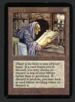 ***Alpha Library of Leng (Edge Indent)*** MTG Alpha Magic Kid Icarus - Image 1