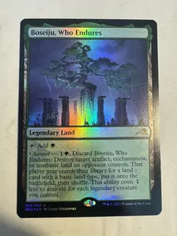 Magic The Gathering Boseiju Who Endures Foil Rare 266 Kamigawa Neon Dynasty - Image 1