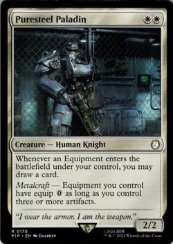 MTG Puresteel Paladin (170) | NM | Universes Beyond: Fallout {PIP} - Image 1